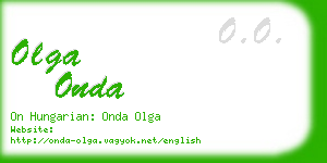 olga onda business card